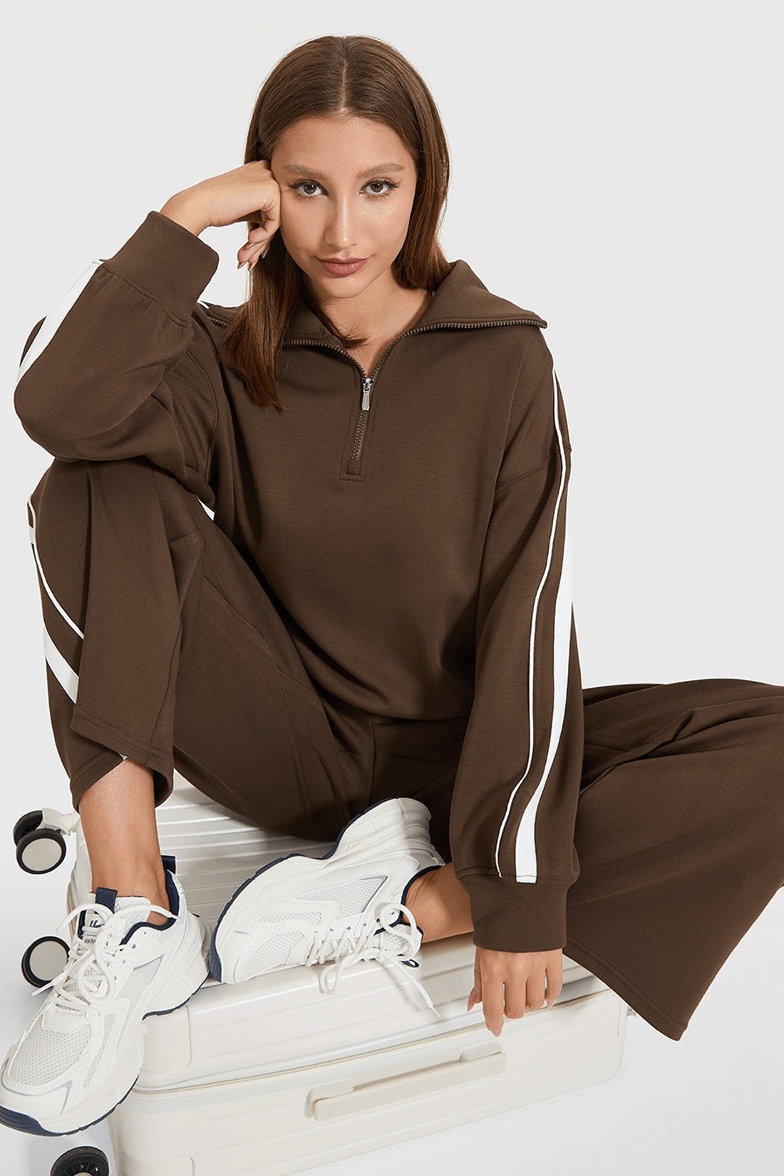 2-delige Modal Half Zip Sweatsuit – Comfort &amp; Stijl in één