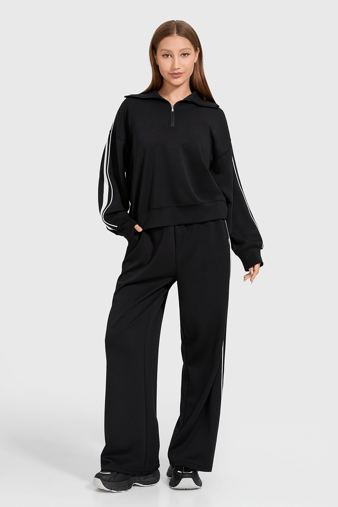2-delige Modal Half Zip Sweatsuit – Comfort &amp; Stijl in één
