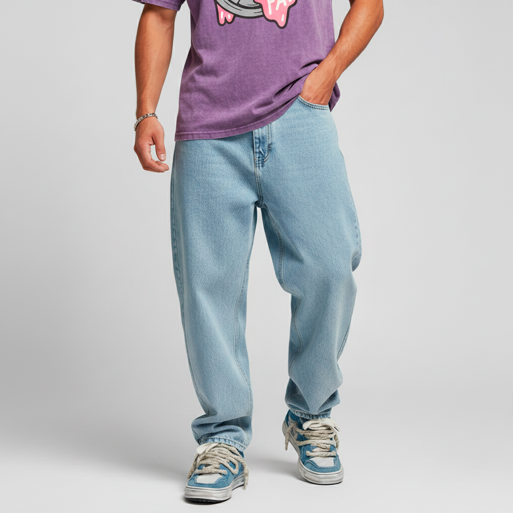 Heren Baggy Jeans – Oversized Straight Fit Denim | Casual en Comfortabel