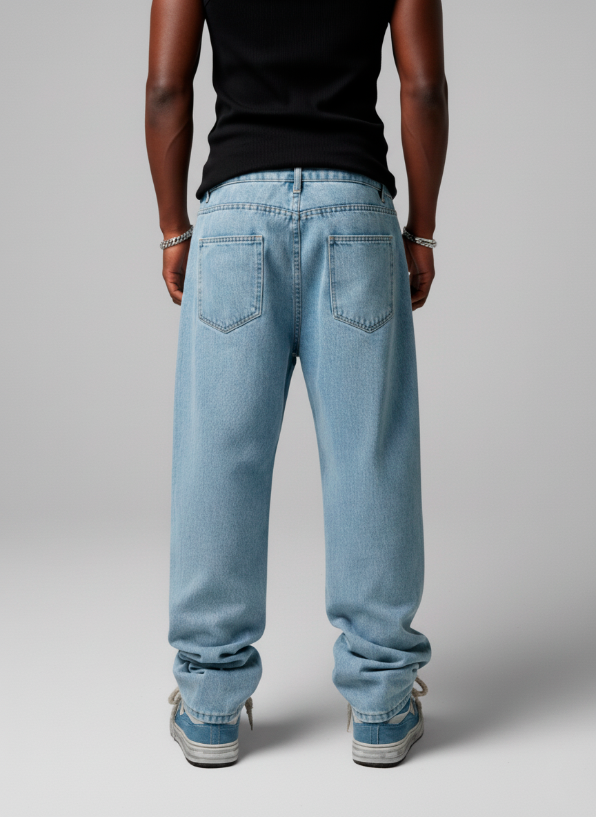 Heren Baggy Jeans – Oversized Straight Fit Denim | Casual en Comfortabel