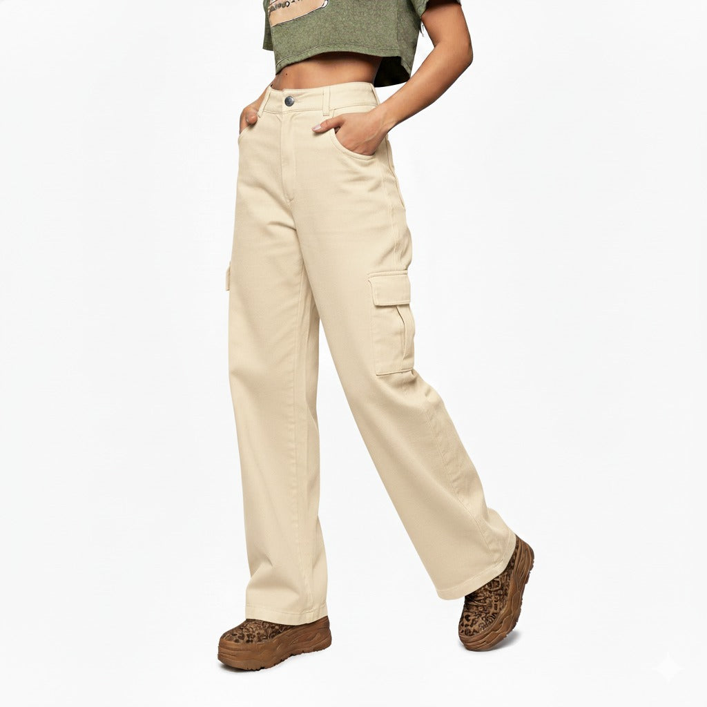 Dames Cargo Jeans Wijde Broek – Casual & Trendy Blog Stijl